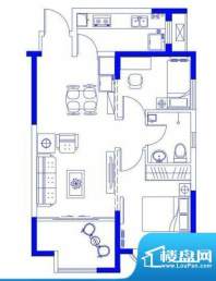 黄金家园户型图3 2室面积:76.86平米