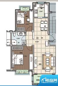 海郡壹號B户型 2室2面积:0.00平米