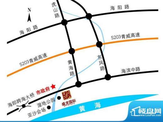 盛龙国际交通图