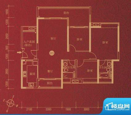 星汇金沙G4栋03单元面积:131.00平米