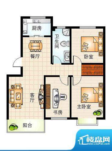 东陌堂新区B户型 3室面积:83.20平米