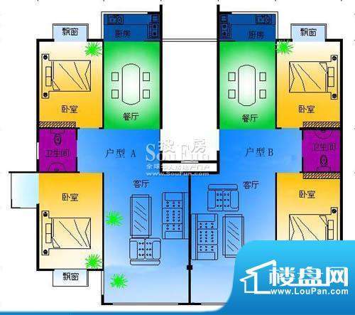 东陌堂新区户型图 2面积:85.00平米