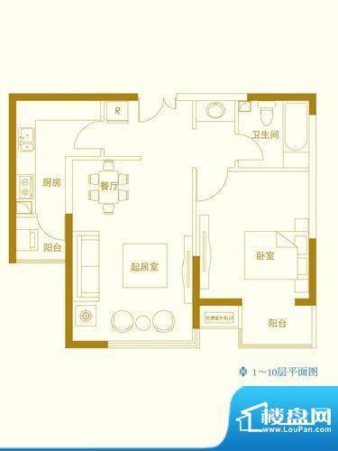 玺萌橘子洲二期C2户面积:66.62平米