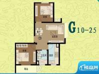 观海绿岛G10-25户型面积:70.49平米