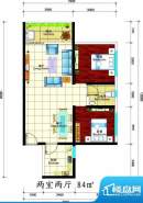 五指山玫瑰溪谷1户型面积:84.00平米