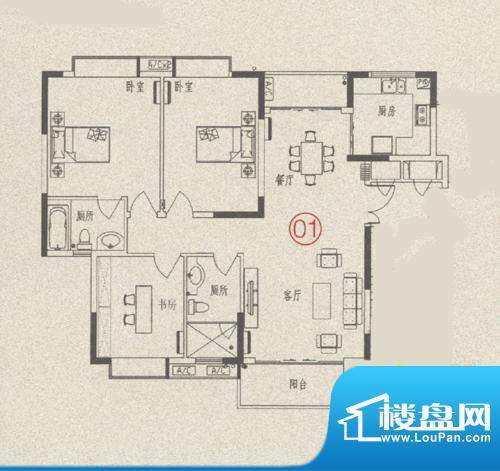 罗马家园D7栋01单位面积:139.00平米