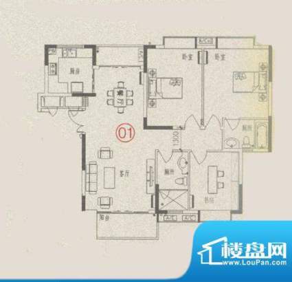 罗马家园D6栋01单位面积:139.00平米