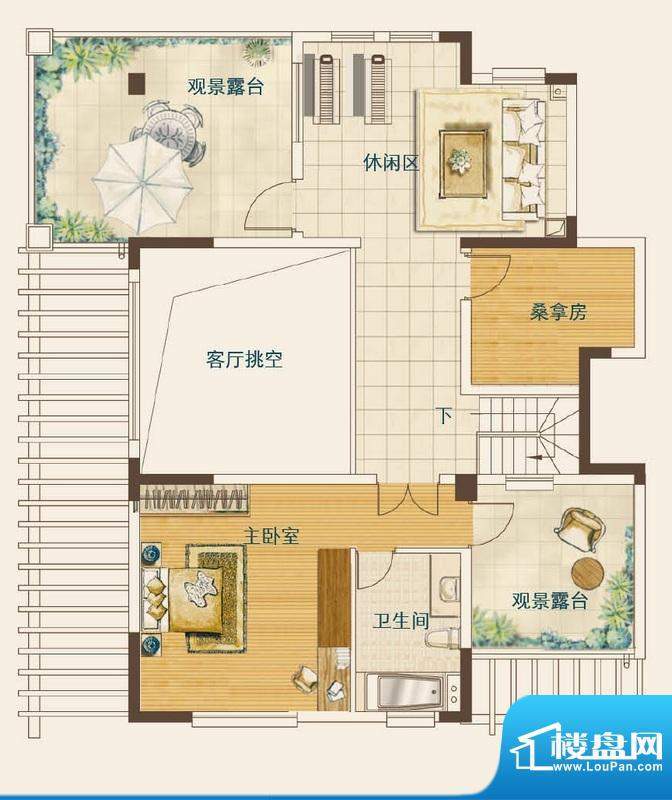 玲珑水悦逸品A2户型面积:226.00平米