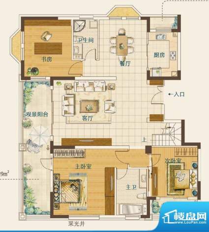 玲珑水悦逸品A2户型面积:226.00平米