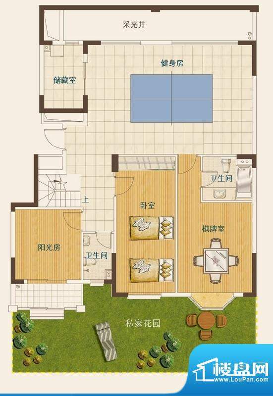 玲珑水悦逸品B1户型面积:136.00平米