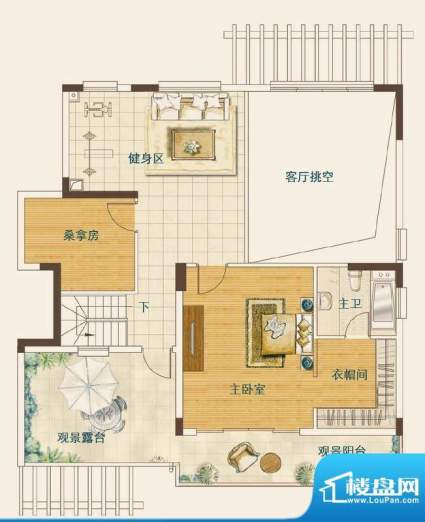 玲珑水悦逸品B2户型面积:220.00平米