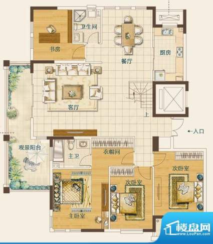 玲珑水悦逸品F2户型面积:259.00平米