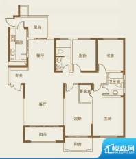 御景观城1#H户型 4室面积:210.32平米