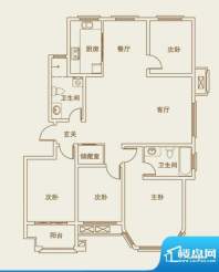 御景观城7、8#C户型面积:157.22平米