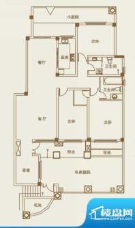 御景观城11#A户型 3面积:162.29平米