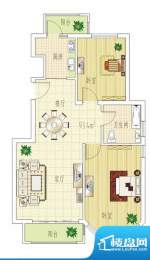 双良福源A户型图 2室面积:93.40平米