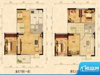 凤凰道D户型 4室3厅面积:89.00平米