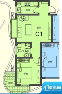 领海世界岛一期1#、面积:61.35平米