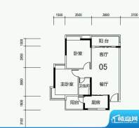 科城山庄B25栋05户型面积:83.00平米