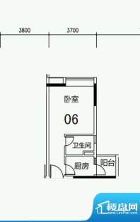 科城山庄B25栋06户型面积:35.00平米