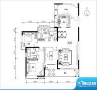 君华香柏广场G2 4室面积:154.16平米