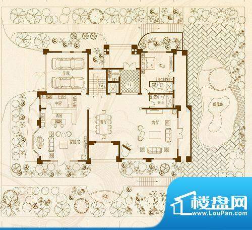 马山寨海景豪庭别墅面积:277.00平米