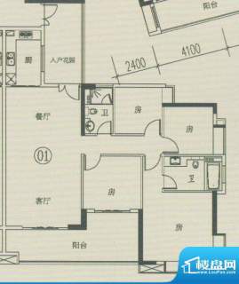 富力泉天下三期洋房面积:147.00平米