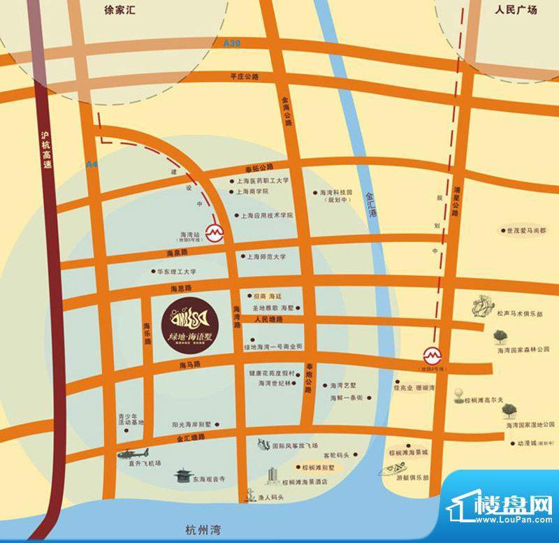 上海绿地香颂交通图