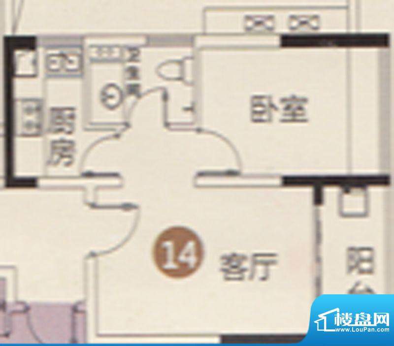 御江南7座公寓14单位面积:45.00平米