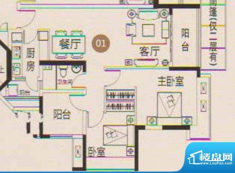 御江南8、11栋01、0面积:88.00平米