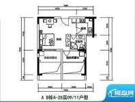 豪方菁园A、B栋4-25面积:38.00平米