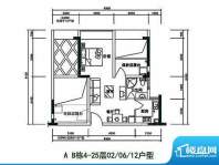 豪方菁园A、B栋4-25面积:48.00平米