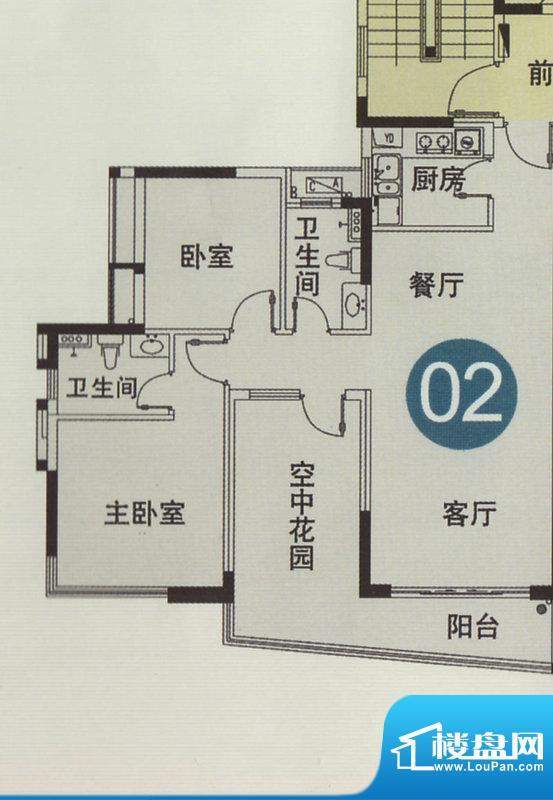 庄士映蝶蓝湾二期12面积:96.00平米