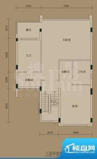 玖珑湖B户型三层3面积:353.00平米