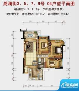 雅居乐剑桥郡滟灡街面积:100.00平米