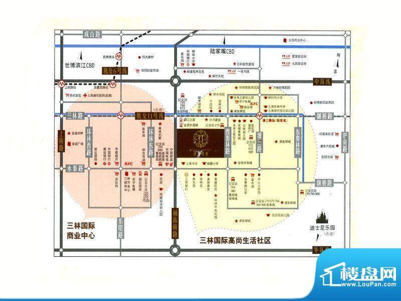 浦发御园交通图