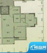 大城云山A2/A4栋04户面积:83.00平米