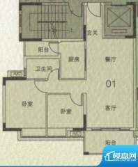 大城云山A1栋01单元面积:83.00平米