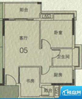 大城云山A1栋05单元面积:58.35平米