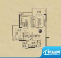 现代城·假日花园7号面积:63.45平米