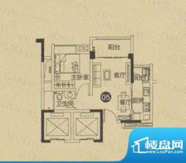 现代城·假日花园7号面积:45.47平米