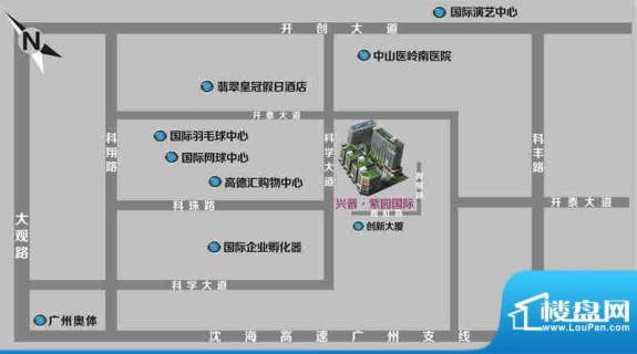 兴普紫园国际交通图