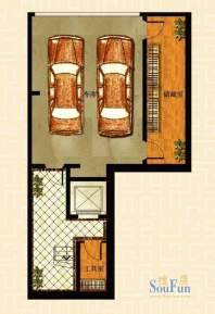 浦江坤庭别墅D户型地面积:219.25平米