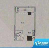 富港东汇城国际宫寓面积:50.43平米