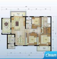 中信山语湖4E-03户型面积:155.00平米