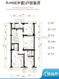 银亿领墅A-mid户型二面积:325.00平米