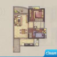 新一城广场G08户型图面积:81.45平米