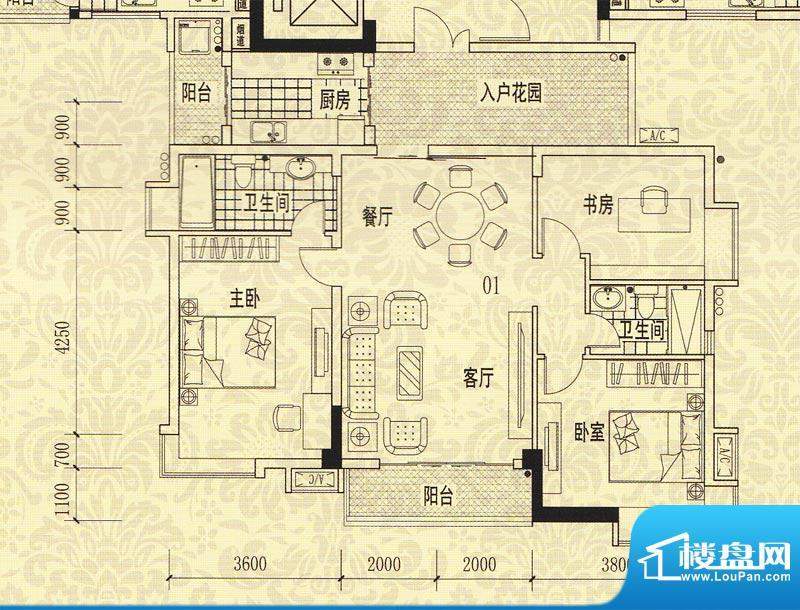 龙津华府C栋3-7层 0面积:121.40平米