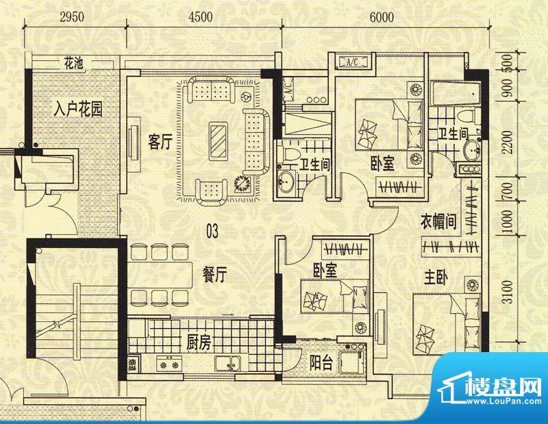 龙津华府C栋3-7层 0面积:121.60平米