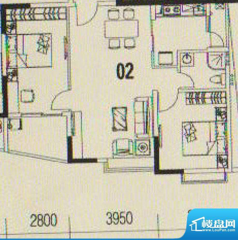 西华苑二期E1栋2-9层面积:83.16平米